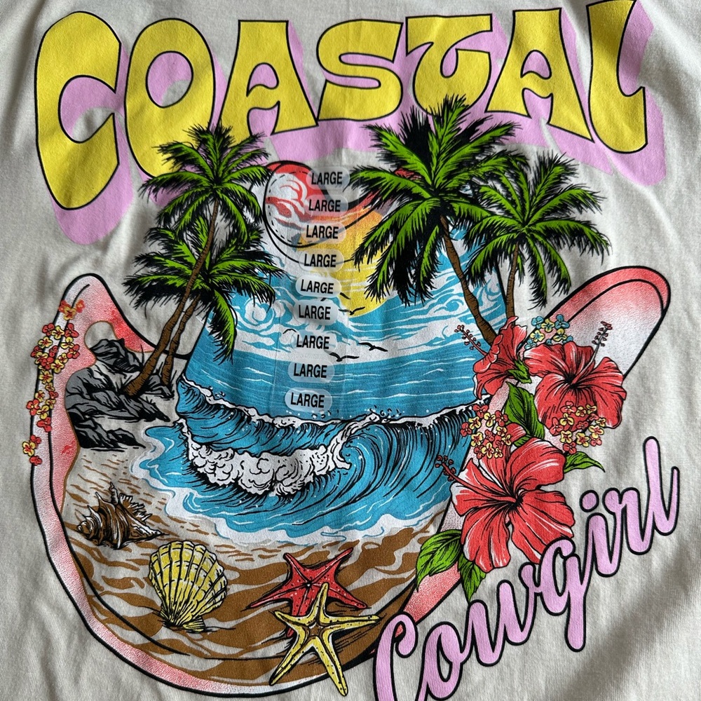 Simply Southern Cream Coastal Graphic Tee - Picture 2 of 6